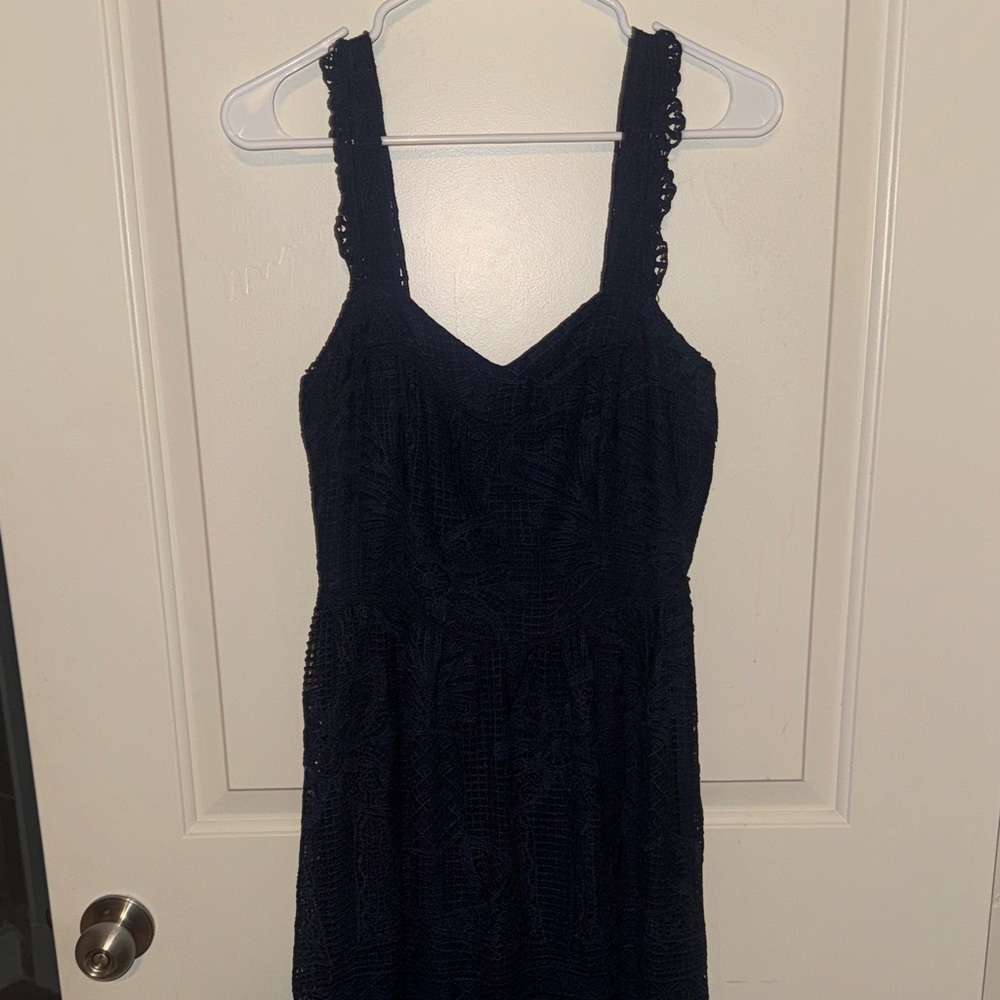 Adelyn Rae Navy Textured Dress - Picture 3 of 8
